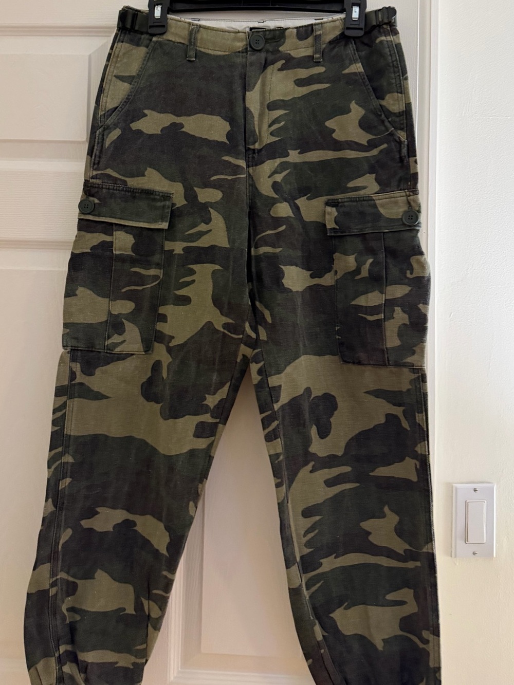 Fashion Nova Olive & Black Camouflage Cargo Pants